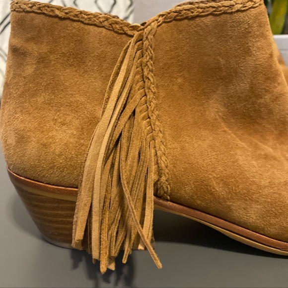 Sam Edelman 'Paige' Fringe Ankle Booties in Cinnamon Size 8.5 Boho Chic Western - Picture 8 of 9